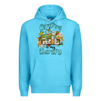 Ocean Blue camping is my therapy Premium Hoodie - BarkalooDesign