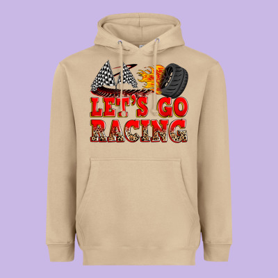 Let's Go Racing Heavyweight Hoodie Designed By Zillion Design Studio
