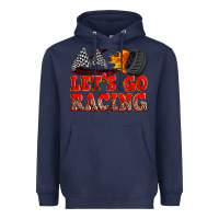 Navy let's go racing Heavyweight Hoodie - Zillion Design Studio