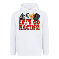 White let's go racing Heavyweight Hoodie - Zillion Design Studio
