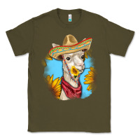 Army Green Sombrero Llama Classic Tee - RanaPortraitStore