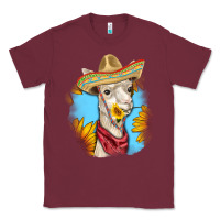Burgundy Sombrero Llama Classic Tee - RanaPortraitStore