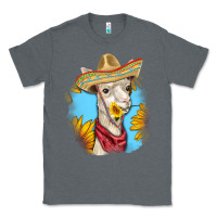 Charcoal Heather Sombrero Llama Classic Tee - RanaPortraitStore