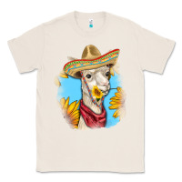 Natural Sombrero Llama Classic Tee - RanaPortraitStore