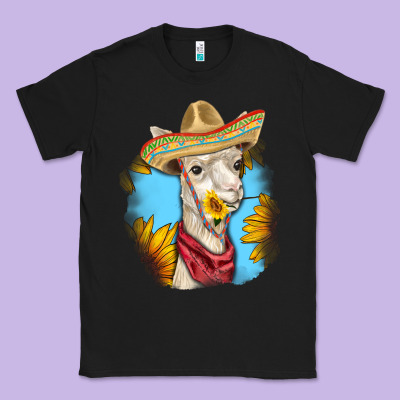 Sombrero Llama Classic Tee Designed By Ranaportraitstore