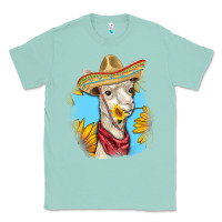 Seafoam Sombrero Llama Classic Tee - RanaPortraitStore