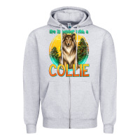 Heather Grey life is better with a collie Zipper Hoodie - texasbilliewilder