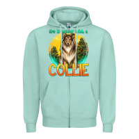 Seafoam life is better with a collie Zipper Hoodie - texasbilliewilder