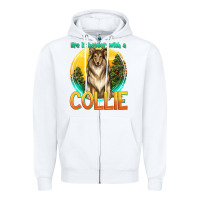White life is better with a collie Zipper Hoodie - texasbilliewilder