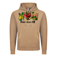 Vintage Coffee peace love  elf Vintage Hoodie - AdoDesignShop