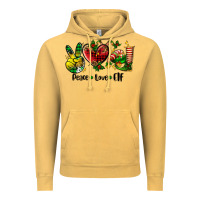 Vintage Mustard peace love  elf Vintage Hoodie - AdoDesignShop