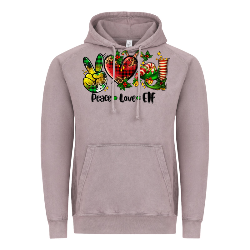 Peace Love  Elf Vintage Hoodie by AdoDesignShop | Teevron