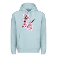Blue Mist Peach Blossom Premium Hoodie - LillyAllenDesigns