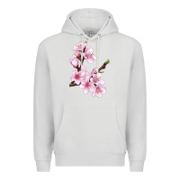 Dove Grey Peach Blossom Premium Hoodie - LillyAllenDesigns