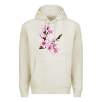 Oatmeal Heather Peach Blossom Premium Hoodie - LillyAllenDesigns