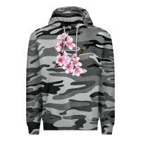 Slate Camo Peach Blossom Premium Hoodie - LillyAllenDesigns