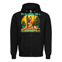 Life Is Better With A German Shepherd Zipper Hoodie | Teevron