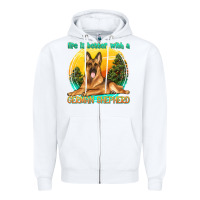 White life is better with a german shepherd Zipper Hoodie - texasbilliewilder