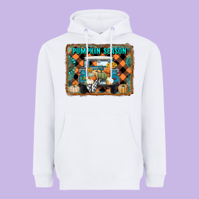 Pumpkin Season Truck Heavyweight Hoodie Designed By Ranaportraitstore