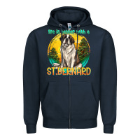 Navy life is better with a st.bernard Zipper Hoodie - texasbilliewilder