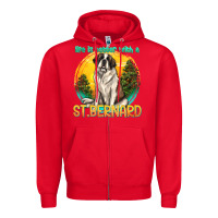 Red life is better with a st.bernard Zipper Hoodie - texasbilliewilder