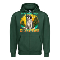 Sports Green life is better with a st.bernard Zipper Hoodie - texasbilliewilder