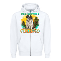 White life is better with a st.bernard Zipper Hoodie - texasbilliewilder