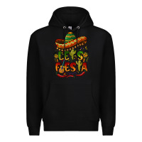 Black let's fiesta mexican hat Premium Hoodie - BarkalooDesign