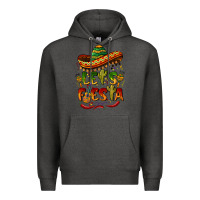 Charcoal Heather let's fiesta mexican hat Premium Hoodie - BarkalooDesign