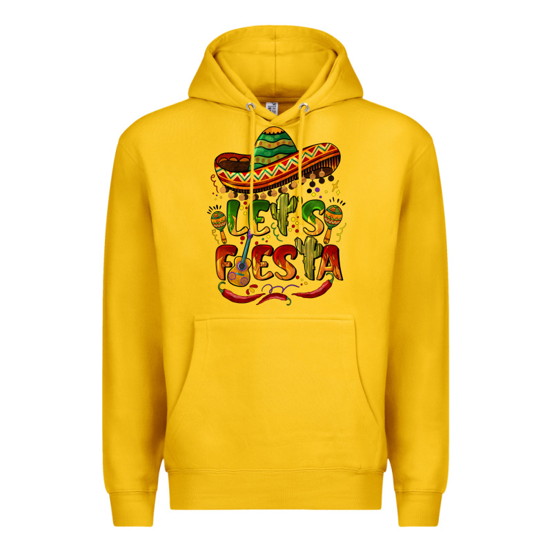 Let's Fiesta Mexican Hat Premium Hoodie by BarkalooDesign | Teevron