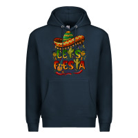 Navy let's fiesta mexican hat Premium Hoodie - BarkalooDesign