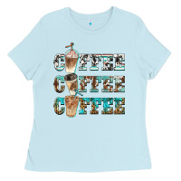 Baby Blue western coffees Ladies Tee - BarkalooDesign
