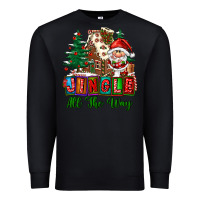 Black jingle all the way Premium Sweatshirt - FaDigitalArtStudio