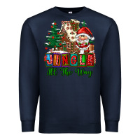 Navy jingle all the way Premium Sweatshirt - FaDigitalArtStudio