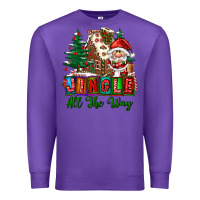 Purple jingle all the way Premium Sweatshirt - FaDigitalArtStudio