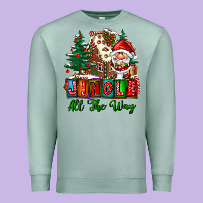 Jingle All The Way Premium Sweatshirt Designed By Fadigitalartstudio