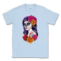 Dusty Blue sugar skull girl Classic Tee - RanaPortraitStore