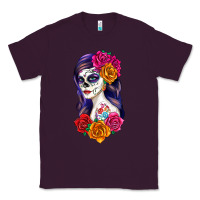 Plum sugar skull girl Classic Tee - RanaPortraitStore