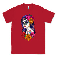 Red sugar skull girl Classic Tee - RanaPortraitStore