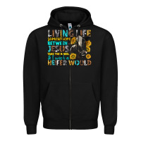 Black living life somewhere between jesus Zipper Hoodie - texasbilliewilder