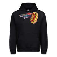 Black Guppy Fish Urban Hoodie - LillyAllenDesigns