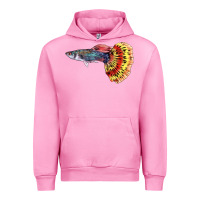 Fuchsia Pink Guppy Fish Urban Hoodie - LillyAllenDesigns