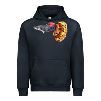 Navy Guppy Fish Urban Hoodie - LillyAllenDesigns