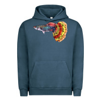 Pigment Midnight Navy Guppy Fish Urban Hoodie - LillyAllenDesigns