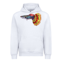 White Guppy Fish Urban Hoodie - LillyAllenDesigns