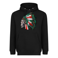 Black mexican indian headdress with skull Heavyweight Hoodie - RanaPortraitStore