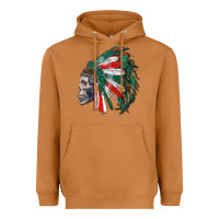 Meerkat mexican indian headdress with skull Heavyweight Hoodie - RanaPortraitStore