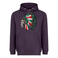 Plum mexican indian headdress with skull Heavyweight Hoodie - RanaPortraitStore