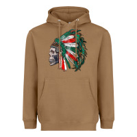 Toasted Coconut mexican indian headdress with skull Heavyweight Hoodie - RanaPortraitStore