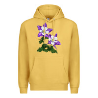 Antique Gold rocky mountain columbine Premium Hoodie - LillyAllenDesigns
